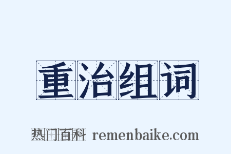 重治组词是什么意思的图片